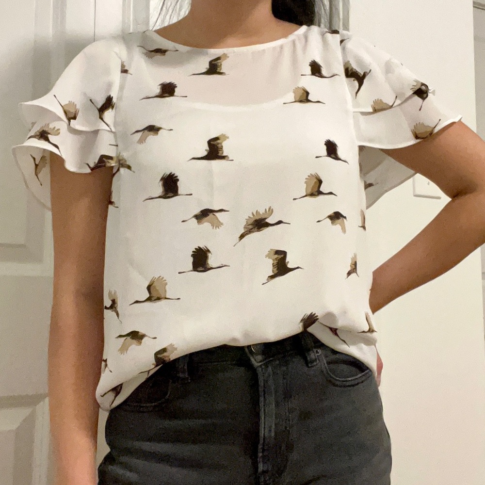 Banana Republic Blouse - Small - White Print